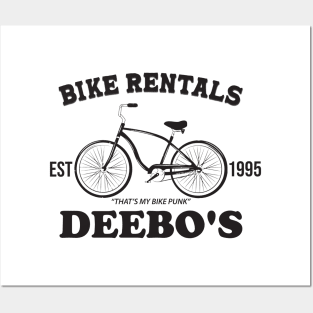 BIKE RENTAL EST 1995 DEBOO'S Posters and Art